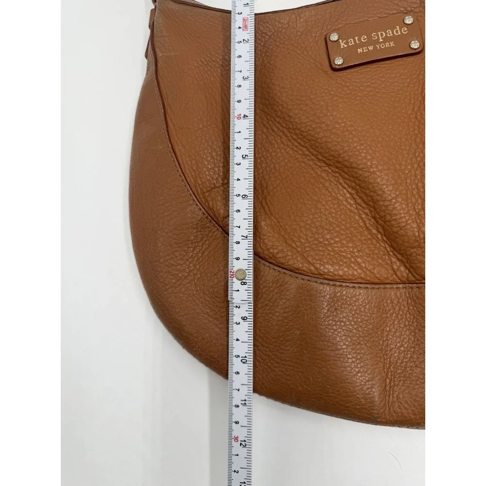 Kate Spade Lori Berkshire Road Hobo Bag Tan Soft Pebbled Leather